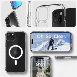 Spigen Crystal Hybrid MagSafe dėklas iPhone 15 Plus - skaidrus
