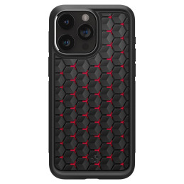 Spigen Cryo Armor dėklas, skirtas iPhone 15 Pro Max - juodos ir raudonos spalvos