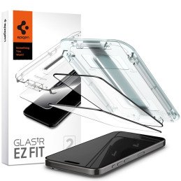 Spigen Glas.tR EZ Fit FC grūdintas stiklas skirtas iPhone 15 Pro - juodas 2 vnt.