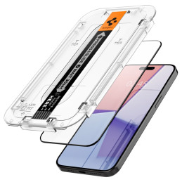 Spigen Glas.tR EZ Fit FC grūdintas stiklas skirtas iPhone 15 Pro - juodas 2 vnt.