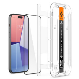 Spigen Glas.tR EZ Fit FC grūdintas stiklas skirtas iPhone 15 Plus - juodas