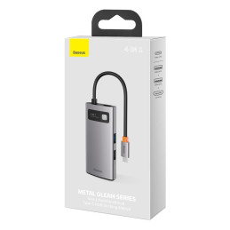 „Baseus Metal Gleam 4in1“ daugiafunkcis C tipo USB koncentratorius – C tipo USB maitinimo tiekimas 100 W / HDMI 4K 30 Hz...