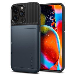 Spigen Slim Armor CS dėklas iPhone 15 Pro Max - mėlynas