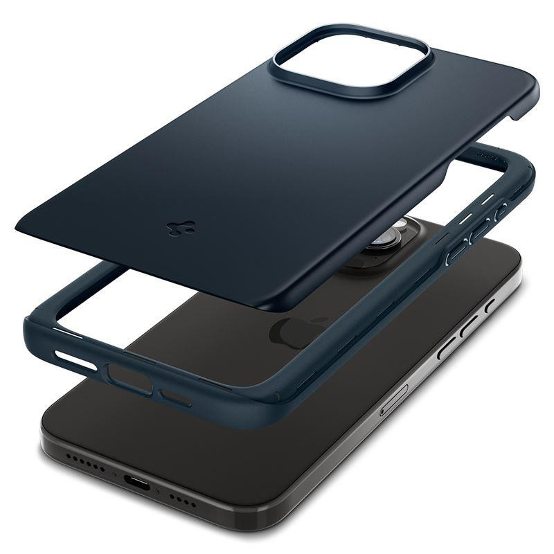 Spigen Thin Fit dėklas iPhone 15 Pro - tamsiai mėlynas