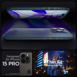 Spigen Thin Fit dėklas iPhone 15 Pro - tamsiai mėlynas