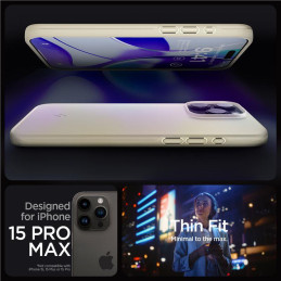 Spigen Thin Fit dėklas, skirtas iPhone 15 Pro Max - smėlio spalvos