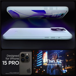 Spigen Thin Fit dėklas iPhone 15 Pro - šviesiai mėlynas