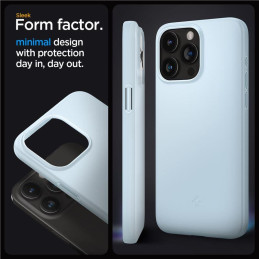Spigen Thin Fit dėklas iPhone 15 Pro - šviesiai mėlynas