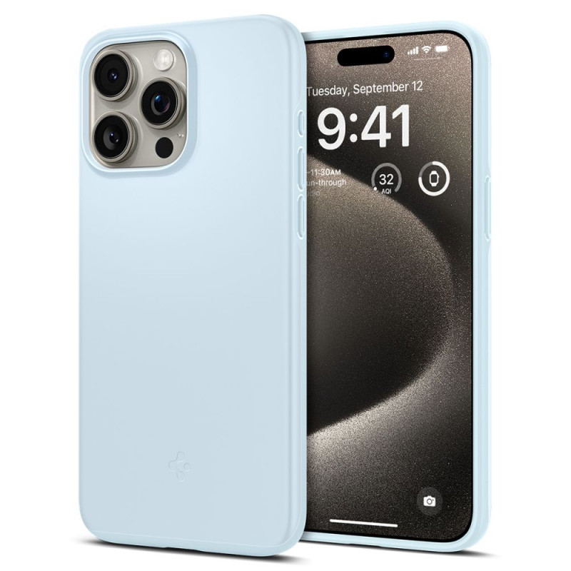 Spigen Thin Fit dėklas iPhone 15 Pro Max - šviesiai mėlynas