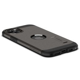 Spigen Tough Armor MagSafe dėklas su stovu iPhone 15 Plus - metalo pilka