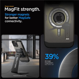 Spigen Tough Armor MagSafe dėklas, skirtas iPhone 15 Pro - metalo pilka