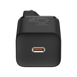 Baseus Super Si greitas tinklo įkroviklis Quick Charge 3.0 Power Delivery 25W 3A + Cable USB Type C - USB Type C 3A 1m b...