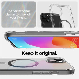 Spigen Ultra Hybrid MagSafe dėklas iPhone 15 Plus - anglinis