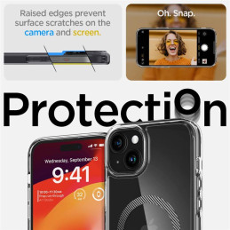 Spigen Ultra Hybrid MagSafe dėklas iPhone 15 Plus - anglinis