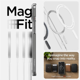 Spigen Ultra Hybrid MagSafe dėklas iPhone 15 Plus - anglinis