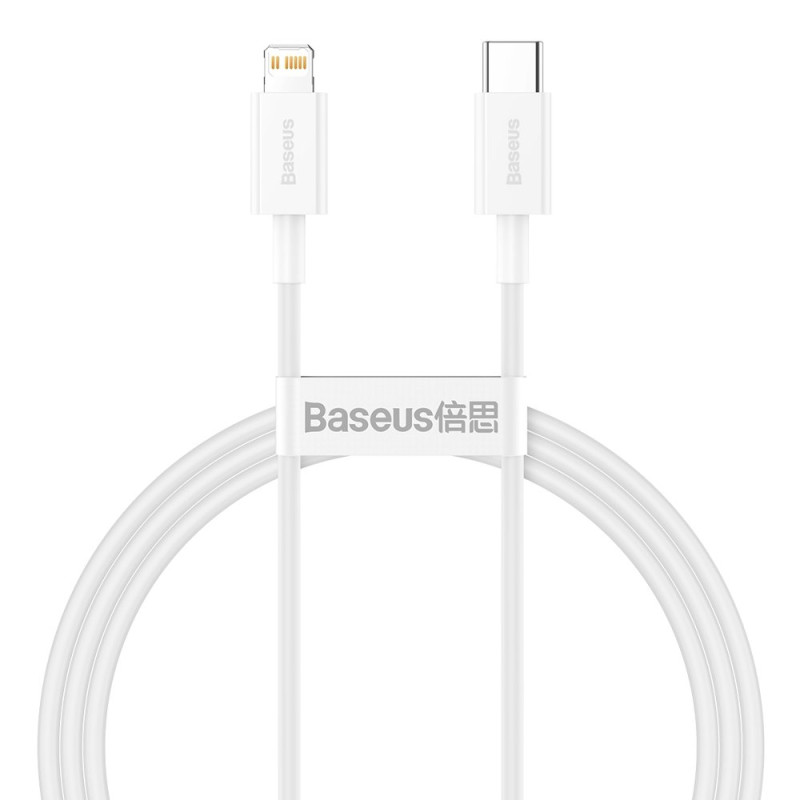 Baseus Superior Series USB-C / Lightning PD 20W laidas 1 m - baltas