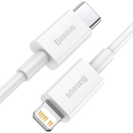 Baseus Superior Series USB-C / Lightning PD 20W laidas 1 m - baltas