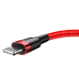 Baseus Cafule USB-A / Lightning 1.5A QC 3.0 kabelis 2 m – raudonas
