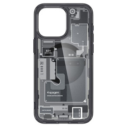 „Spigen Ultra Hybrid Mag“ dėklas su „MagSafe“, skirtas „iPhone 15 Pro“ – tamsiai pilka (nulio vieno raštas)