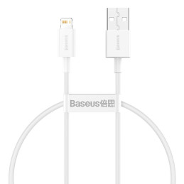 „Baseus Superior“ kabelis USB – „Lightning 2,4A“ 0,25 m baltas (CALYS-02)