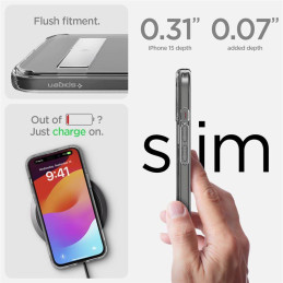 Spigen Ultra Hybrid S MagSafe dėklas su stovu iPhone 15 - juodas