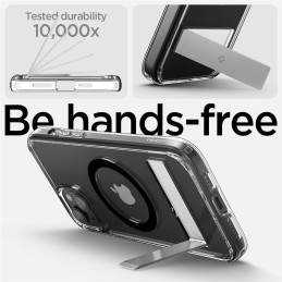 Spigen Ultra Hybrid S MagSafe dėklas su stovu iPhone 15 Plus - juodas