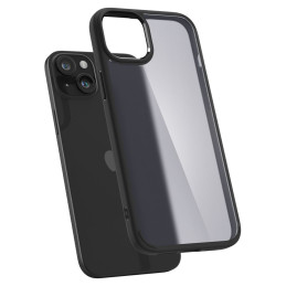 Spigen Ultra Hybrid dėklas iPhone 15 - skaidrus ir juodas