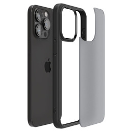 Spigen Ultra Hybrid dėklas iPhone 15 Pro - skaidrus ir juodas