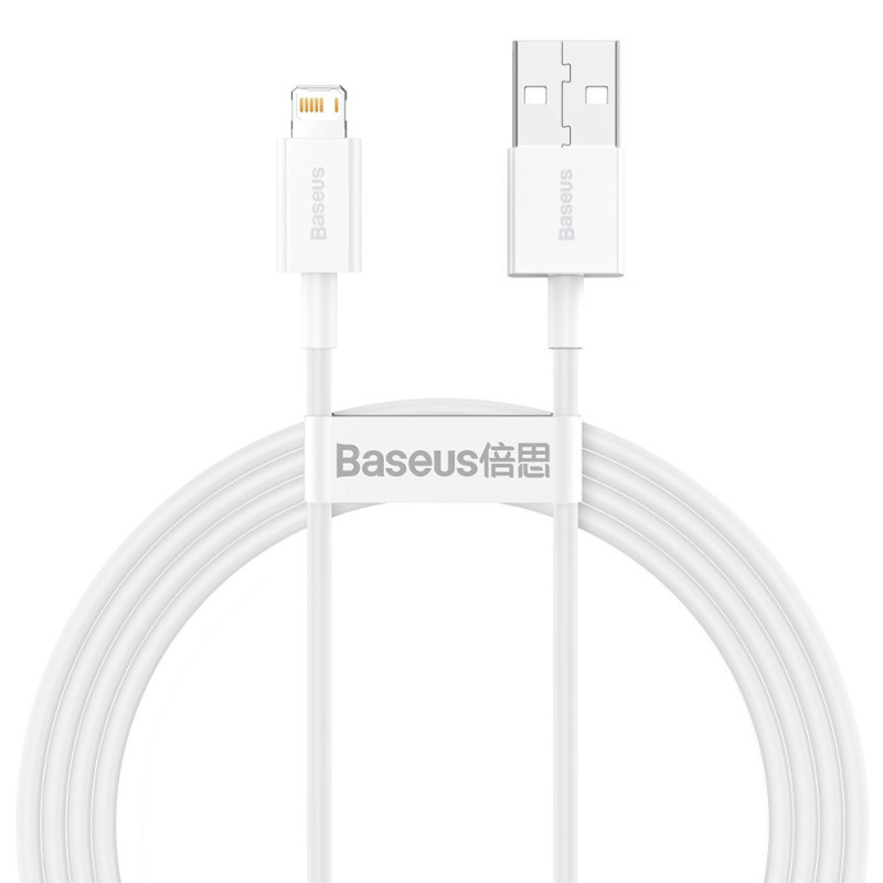 „Baseus Superior“ USB laidas – „Lightning 2,4A“, 1,5 m baltas (CALYS-B02)