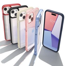 Spigen Ultra Hybrid dėklas iPhone 15 Plus - skaidrus ir matinis