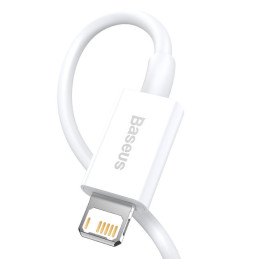 „Baseus Superior“ USB laidas – „Lightning 2,4A“, 1,5 m baltas (CALYS-B02)