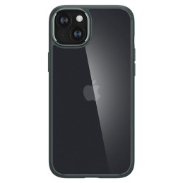 Spigen Ultra Hybrid dėklas iPhone 15 - tamsiai žalias