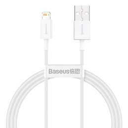 „Baseus Superior“ kabelis USB – „Lightning“ 2,4 A 1 m baltas (CALYS-A02)
