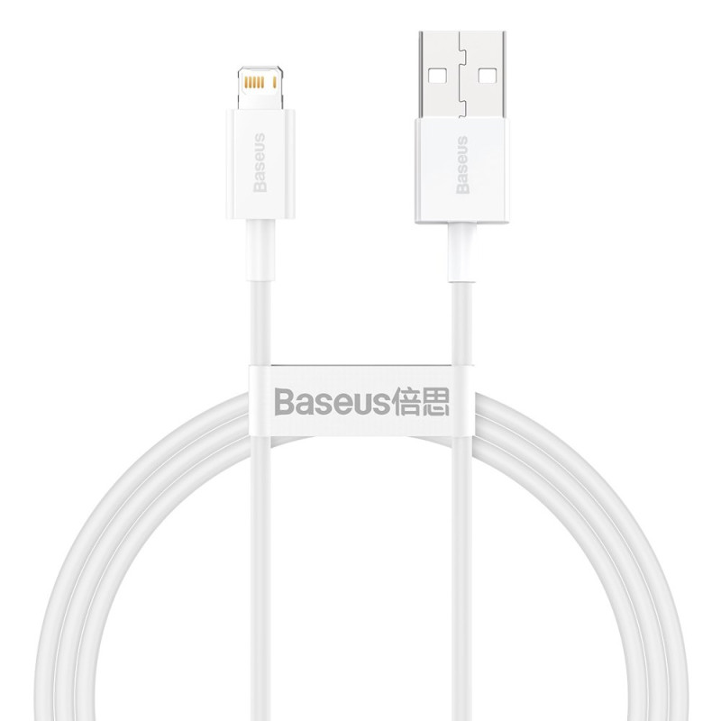 „Baseus Superior“ kabelis USB – „Lightning“ 2,4 A 1 m baltas (CALYS-A02)