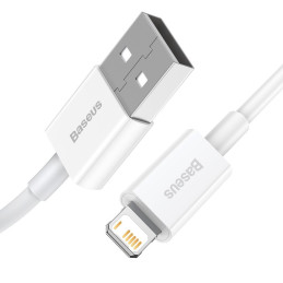 „Baseus Superior“ kabelis USB – „Lightning“ 2,4 A 1 m baltas (CALYS-A02)