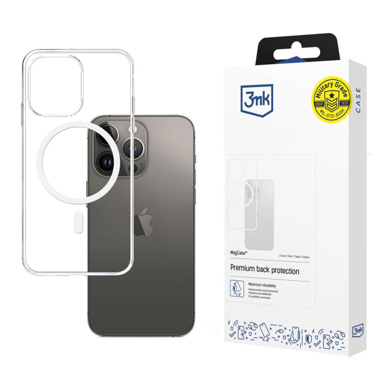 3mk Mag Case su MagSafe iPhone 15 Pro - skaidrus