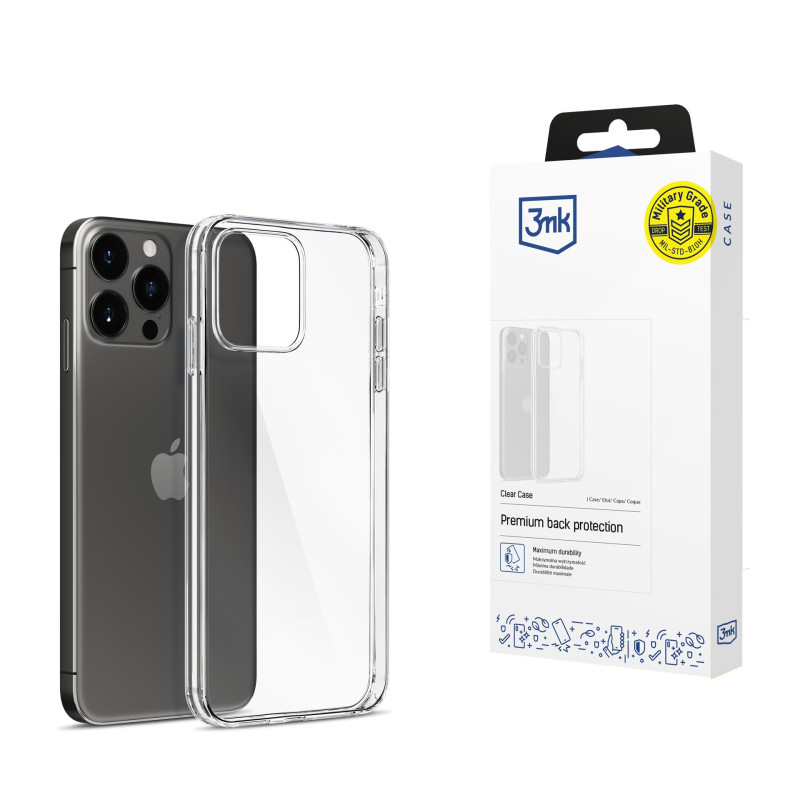 3mk skaidrus dėklas, skirtas iPhone 15 Pro – skaidrus