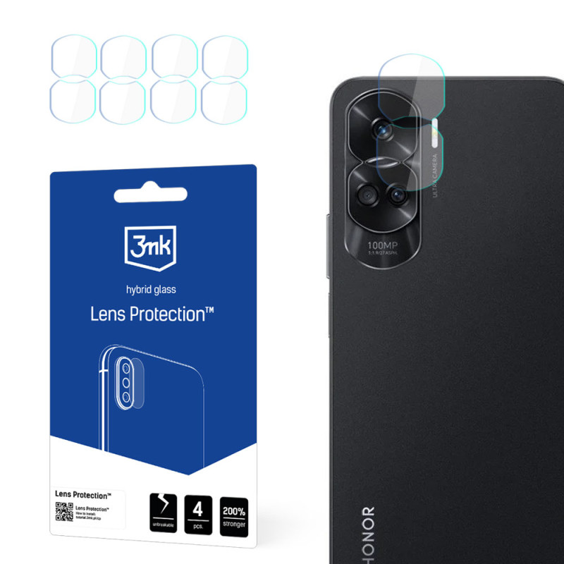 3mk Lens Protection™ hibridinis fotoaparato stiklas, skirtas Honor 90 Lite