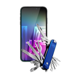 9H 3mk HardGlass Max Lite™ stiklas, skirtas iPhone 15 Plus