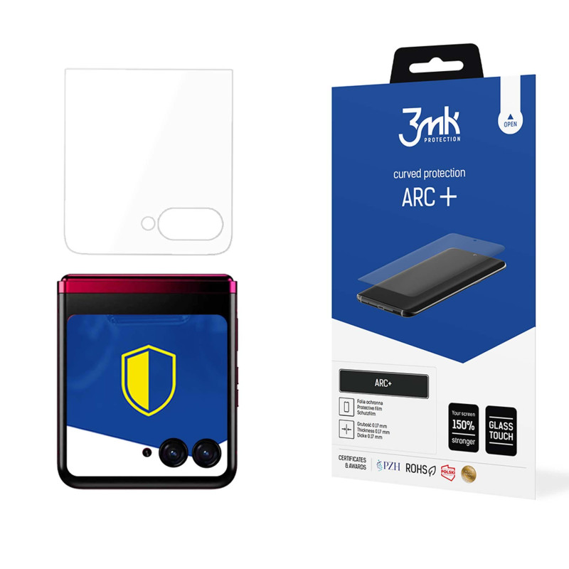 3mk ARC+ folija, skirta Motorola Razr 40 Ultra (priekyje)