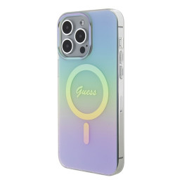 Guess IML Iridescent MagSafe dėklas, skirtas iPhone 15 Pro Max - turkis