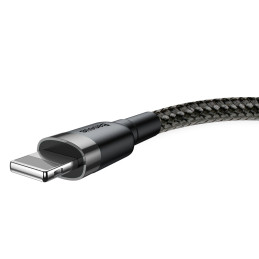 Baseus Cafule USB-A / Lightning 1.5A QC 3.0 kabelis 2 m - juodas