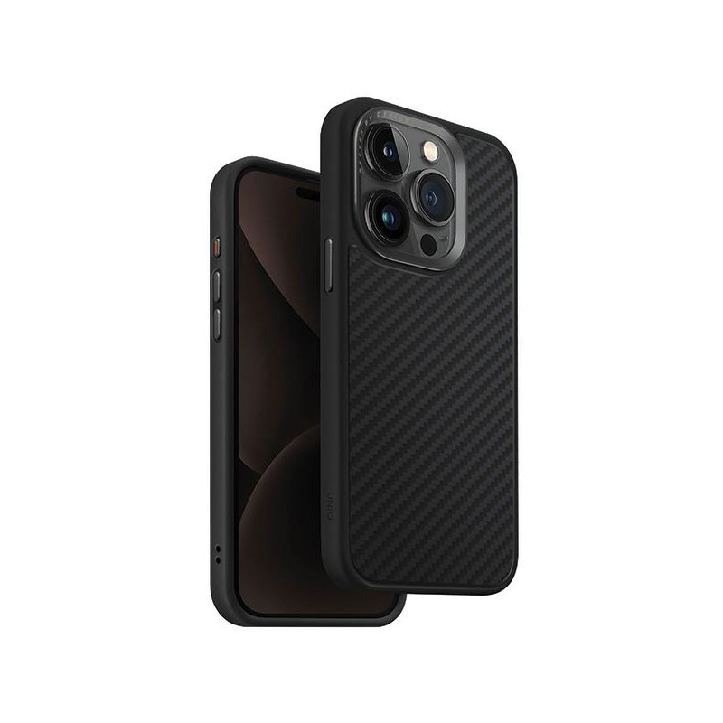 UNIQ Keva Magclick įkrovimo dėklas iPhone 15 Pro - juodas