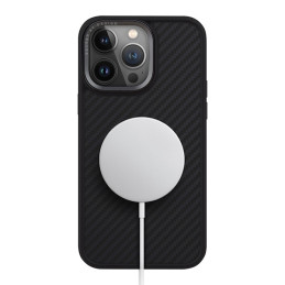 UNIQ Keva Magclick įkrovimo dėklas iPhone 15 Pro - juodas
