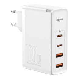 Baseus GaN2 Pro greitas sieninis įkroviklis 100 W USB / USB Type C Quick Charge 4+ Power Delivery baltas (CCGAN2P-L02)