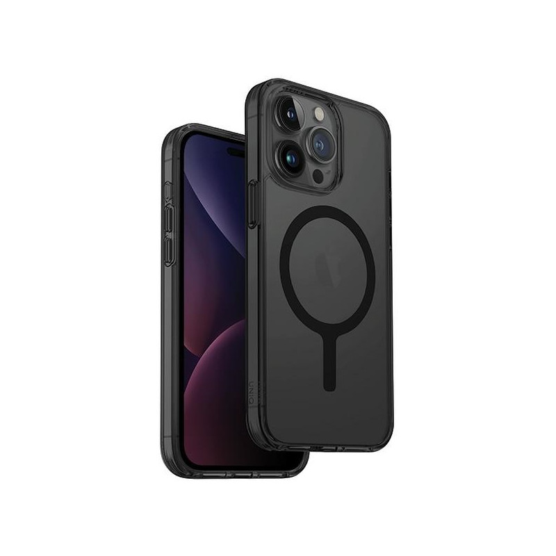 UNIQ LifePro Xtreme Magclick įkrovimo dėklas iPhone 15 Pro - juodas