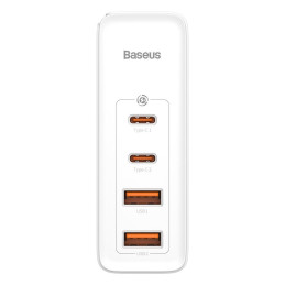 Baseus GaN2 Pro greitas sieninis įkroviklis 100 W USB / USB Type C Quick Charge 4+ Power Delivery baltas (CCGAN2P-L02)