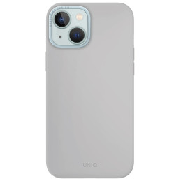 UNIQ Lino Hue Magclick įkrovimo dėklas iPhone 15 - šviesiai pilkas