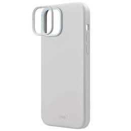 UNIQ Lino Hue Magclick įkrovimo dėklas iPhone 15 - šviesiai pilkas