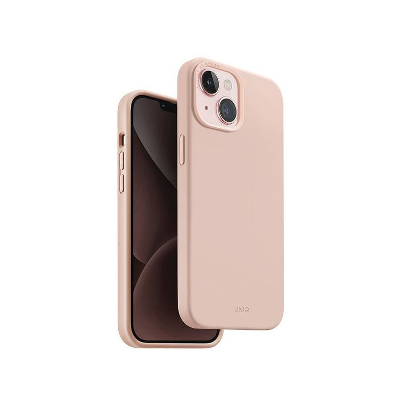 UNIQ Lino Hue Magclick įkrovimo dėklas iPhone 15 - rožinis